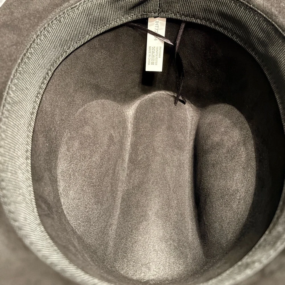 NWT Black Faux Suede Western Cowboy Hat